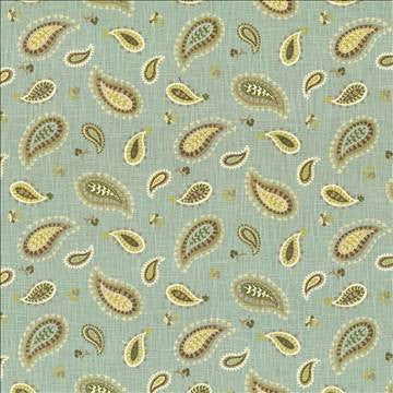 Ledoux Paisley Spa by Kasmir Designer Fabric 5082 100% Cotton USA 51,000 Wyzenbeek Double Rubs H: 27 4/8 inches, V: 18 inches 54 - Swanky Fabrics - Kasmir