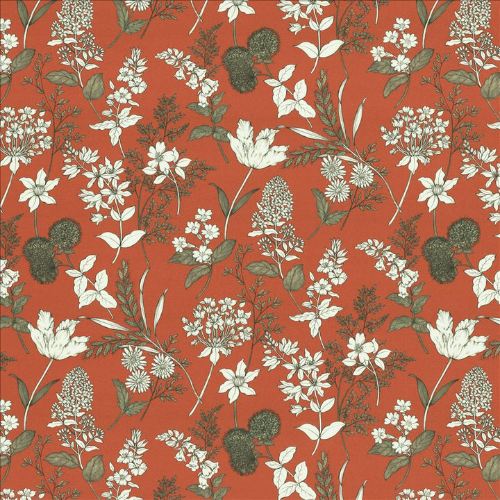 Lily Chili by Kasmir Designer Fabric 5155 100% Cotton
 SPAIN </p><p>Repeat: Horizontal: 27 inches and Vertical: 27 inches 54 - Swanky Fabrics -