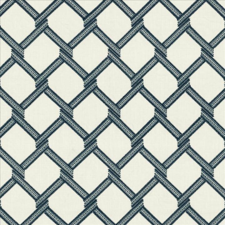 Link Navy by Kasmir Designer Fabric 5156 73% Polyester
27% Cotton
 INDIA Not Tested </p><p>Repeat: Horizontal: 6 4/8 inches and Vertical: 9 2/8 inches 54 - Swanky Fabrics -