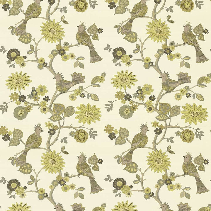 Lost Pines Lemongrass by Kasmir Designer Fabric 5065 100% Cotton
 SOUTH KOREA </p><p>Repeat: Horizontal: 27 inches and Vertical: 36 inches 54 - Swanky Fabrics -