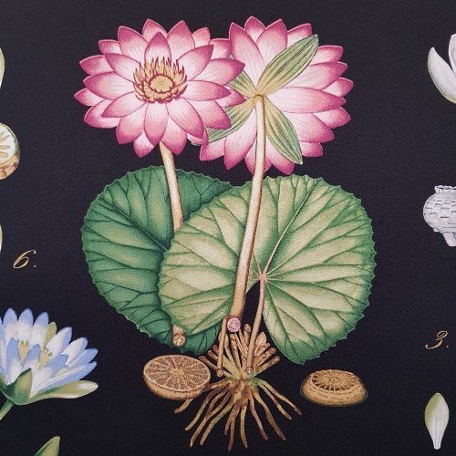 Waverly Fabric Luxury Lotus Home Sateen Onyx 2 Yards