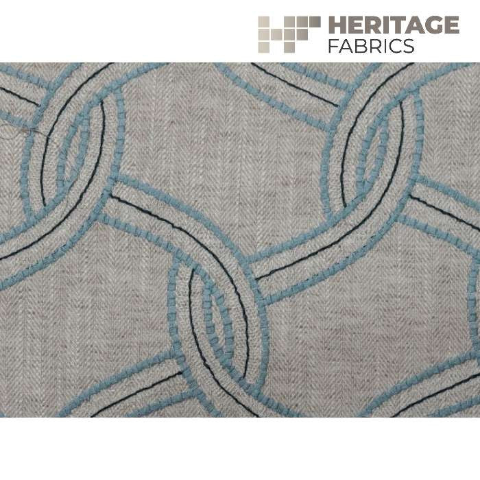 Lucerne Cornflower by Heritage Designer Fabric - 67% Cotton 33% Polyester India 21,000 Horizontal: 5.25" and Vertical: 6.25" 54" - Swanky Fabrics -