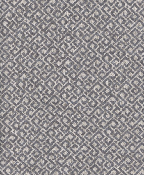 Lugano Slate by Roth & Tompkins Fabric - 82% Polyester; 18% Cotton - India - 50,001-100,000 double rubs - V: 1.5"  H: 1.75" - 54" - Fabric Carolina -