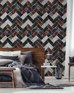 Mind The Gap Wallpaper HERRINGBONE Wallpaper (WP20349)