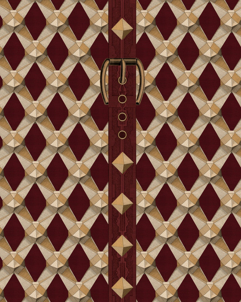 Luxury Detail Bordeaux Wallpaper by Mind the Gap Designer Wallpaper ORIENT EXPRESS Non-woven Made in Europe Paste the wall 1 roll x 20.5 x 10.9 yards - Swanky Fabrics -