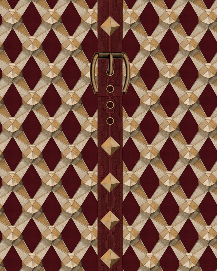 Luxury Detail Bordeaux Wallpaper by Mind the Gap Designer Wallpaper ORIENT EXPRESS Non-woven Made in Europe Paste the wall 1 roll x 20.5 x 10.9 yards - Swanky Fabrics -