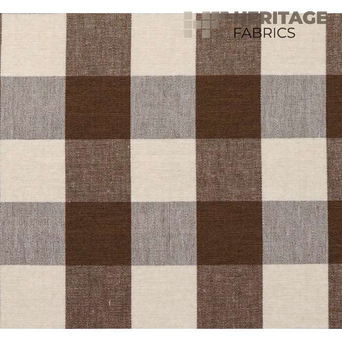 Lyme Chocolate by Heritage Designer Fabric - 100% Cotton India 9,000 Horizontal: 3.25" and Vertical: 3.25" 54" - Swanky Fabrics -