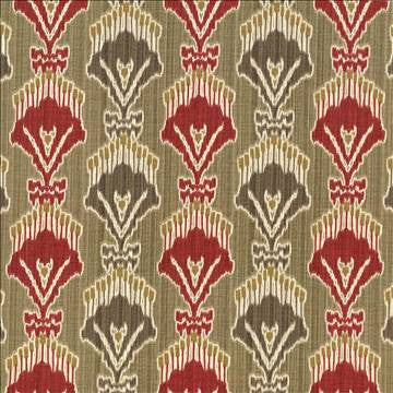 Madras Ruby by Kasmir Designer Fabric 5064 55% Linen 45% Viscose CHINA 15,000 Wyzenbeek Double Rubs H: 13 4/8 inches, V: 12 5/8 inches 54 - Swanky Fabrics - Kasmir