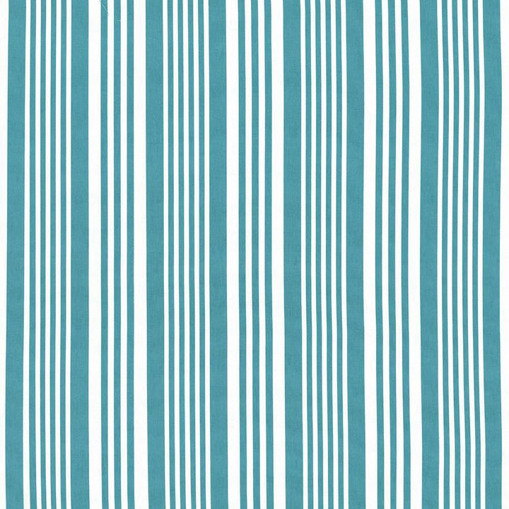 Mahina Stripe Turquoise  by Kasmir Designer Fabric 5107 100% Cotton
 USA 51,000 Wyzenbeek Double Rubs Horizontal: 9 inches and Vertical: N/A 53  - Swanky Fabrics -