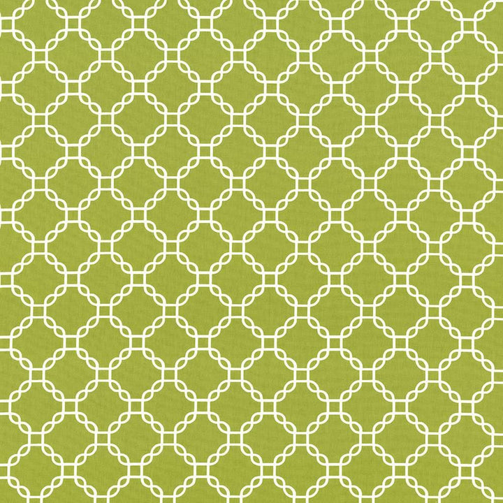 Mahina Trellis Aloe by Kasmir Designer Fabric 5107 100% Cotton USA 51,000 Wyzenbeek Double Rubs Horizontal: 4 4/8 inches and Vertical: 4 4/8 inches 53 - 54 - Swanky Fabrics -
