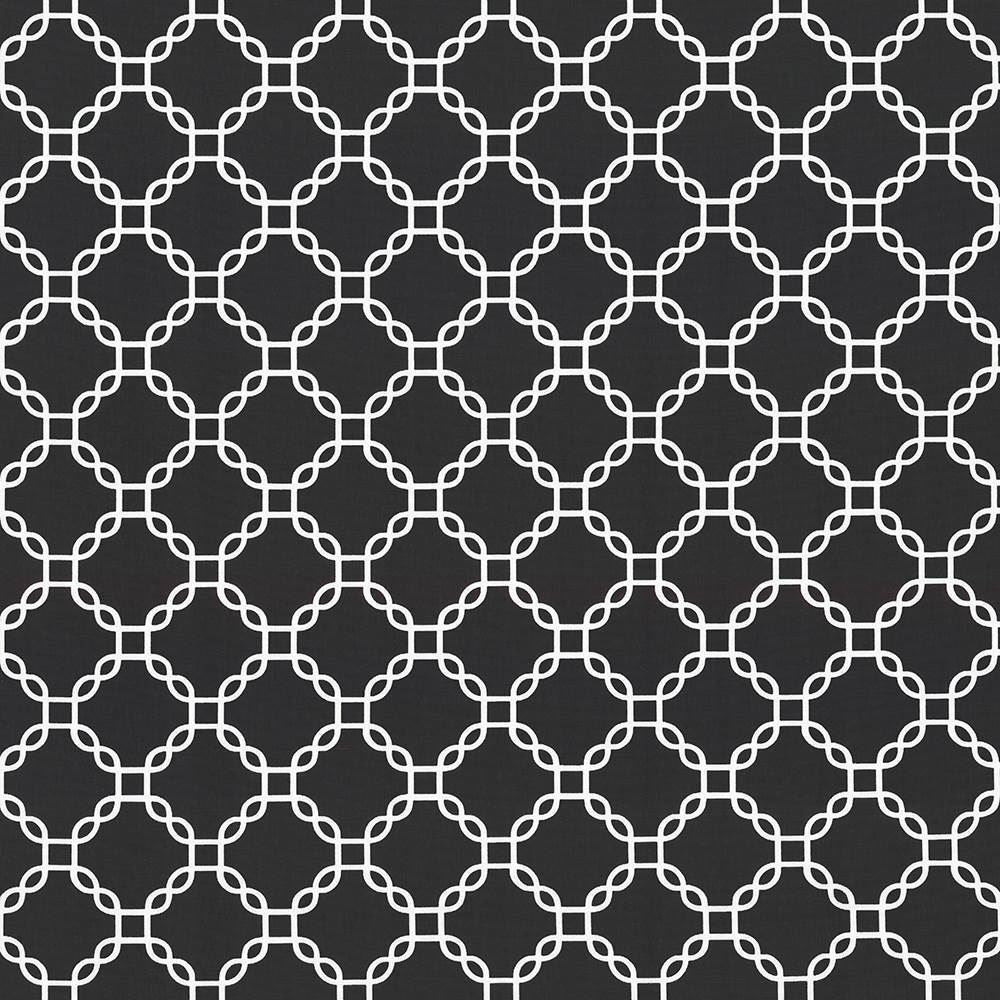 Mahina Trellis Black by Kasmir Designer Fabric See sample 100% Cotton
 USA 51,000 Wyzenbeek Double Rubs </p><p>Repeat: Horizontal: 4 4/8 inches and Vertical: 4 4/8 inches 53 - Swanky Fabrics -