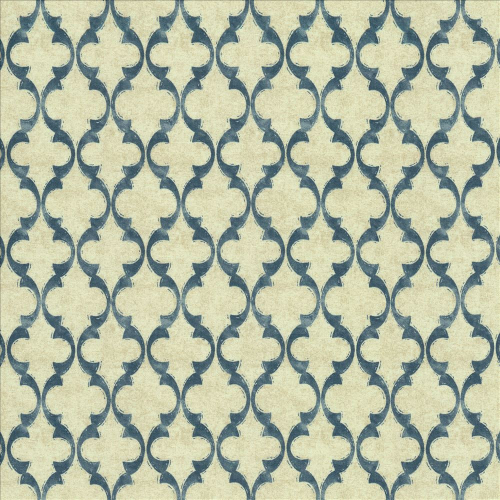 Makayla Caspian  by Kasmir Designer Fabric 1456 100% Cotton
 TURKMENISTAN 30,000 Wyzenbeek Double Rubs Horizontal: 4 4/8 inches and Vertical: 6 3/8 inches 54  - Swanky Fabrics -