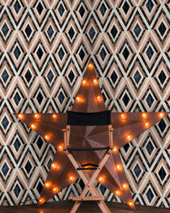 Mind The Gap Wallpaper DIAMONDS in Copper Metallic edition Wallpaper (WP20291)