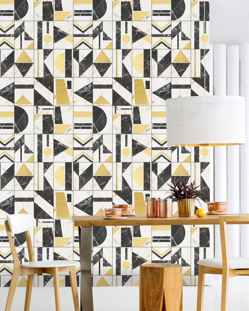 Soho Brass Wallpaper by Mind the Gap Designer Wallpaper THE WALLPAPER COLLECTABLES Satin Matte Made in Europe Paste the wall 3 rolls x 20.5 x 3.25 yards - Swanky Fabrics -