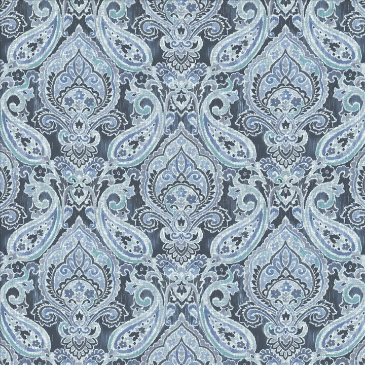 Margot Denim by Kasmir Designer Fabric 1454 100% Polyester
 CHINA 30,000 Wyzenbeek Double Rubs </p><p>Repeat: Horizontal: 27 inches and Vertical: 26 inches 53 - Swanky Fabrics -