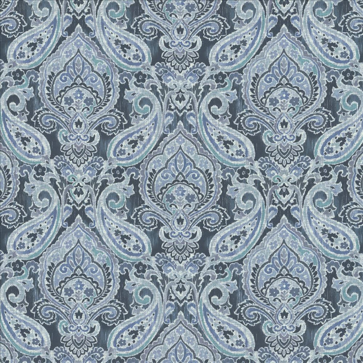 Margot Denim by Kasmir Designer Fabric See sample 100% Polyester
 CHINA 30,000 Wyzenbeek Double Rubs </p><p>Repeat: Horizontal: 27 inches and Vertical: 26 inches 53 - Swanky Fabrics -