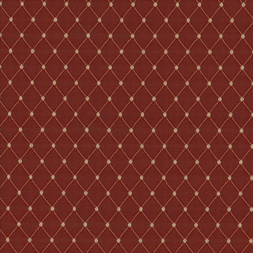 Martinez Scarlet by Kasmir Designer Fabric See sample 100% Polyester
 CHINA 30,000 Wyzenbeek Double Rubs </p><p>Repeat: Horizontal: 6/8 inches and Vertical: 1 2/8 inches 54 - Swanky Fabrics -