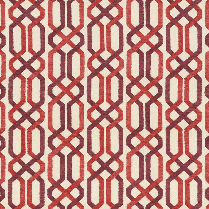 Maze Fret Sorbet by Kasmir Designer Fabric See sample 100% Cotton
 USA 15,000 Wyzenbeek Double Rubs </p><p>Repeat: Horizontal: 13 4/8 inches and Vertical: 9 inches 54 - Swanky Fabrics -