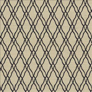 Meander Trellis Black by Kasmir Designer Fabric