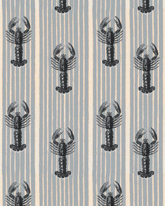 Mind The Gap Wallpaper MEDITERRANEAN LOBSTERS Light Grey Wallpaper (WP30063)