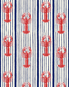 Mind The Gap Wallpaper MEDITERRANEAN LOBSTERS White Wallpaper (WP30065)