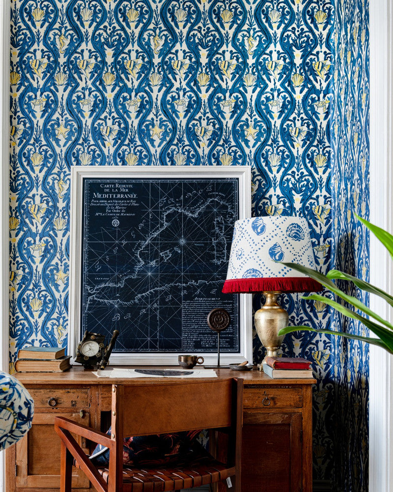 Zakynthos Wallpaper by Mind the Gap Designer Wallpaper SUNDANCE VILLA Textured Matte Made in Europe Paste the wall 3 rolls x 20.5 x 3.25 yards - Swanky Fabrics -