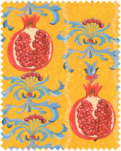 Mind The Gap Fabric MELAGRANATA Limone Cotton Satin (FB00125)