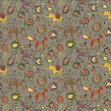 Menagerie Glacier by Kasmir Designer Fabric 1435 100% Cotton INDONESIA 15,000 Wyzenbeek Double Rubs H: 27 inches, V: 27 inches 54 - 55 - Swanky Fabrics - Kasmir