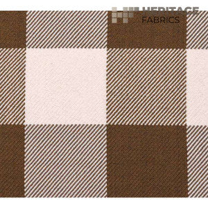 Metro Check Chocolate by Roth & Tompkins Designer Fabric