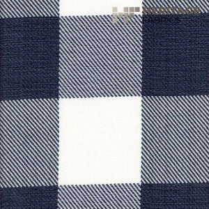 Metro Check Indigo by Roth & Tompkins Designer Fabric