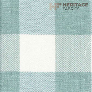 Metro Check Seaglass by Roth & Tompkins Designer Fabric