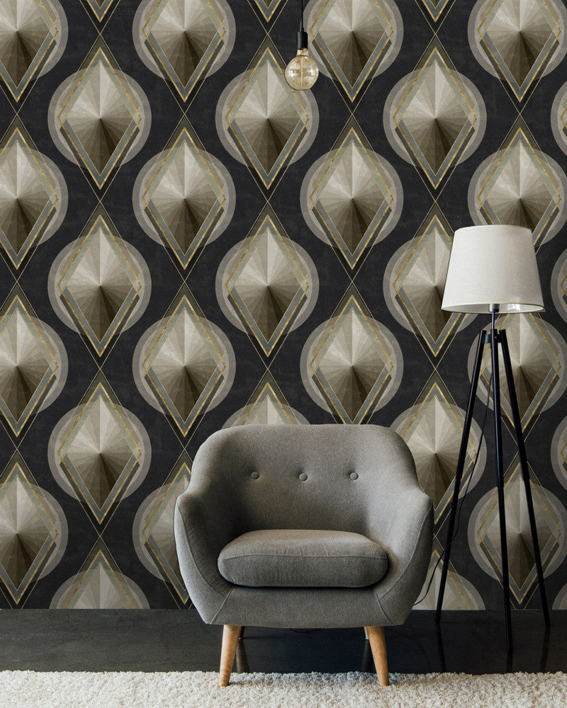 Metropolis by Mind the Gap Designer Wallpaper PREMIUM DESIGNER WALLPAPER COLLECTION Non-woven Made in Europe Paste the wall 3 rolls x 20.5 x 3.25 yards - Swanky Fabrics -