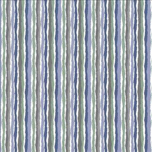 Midgy Stripe Roly Poly Blue by Kasmir Designer Fabric