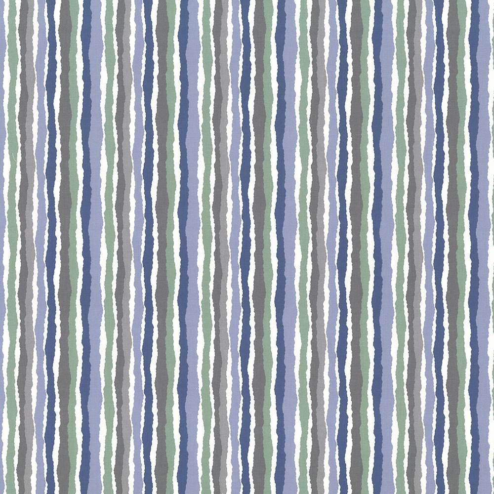 Midgy Stripe Roly Poly Blue by Kasmir Designer Fabric 1445 100% Cotton TURKEY Not Tested Horizontal: 6 4/8 inches and Vertical: 12 5/8 inches 55 - Swanky Fabrics -