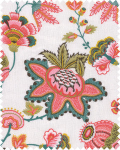 Mind The Gap Fabric MIDSUMMER FLORAL Embroidered Fabric (FB00081)