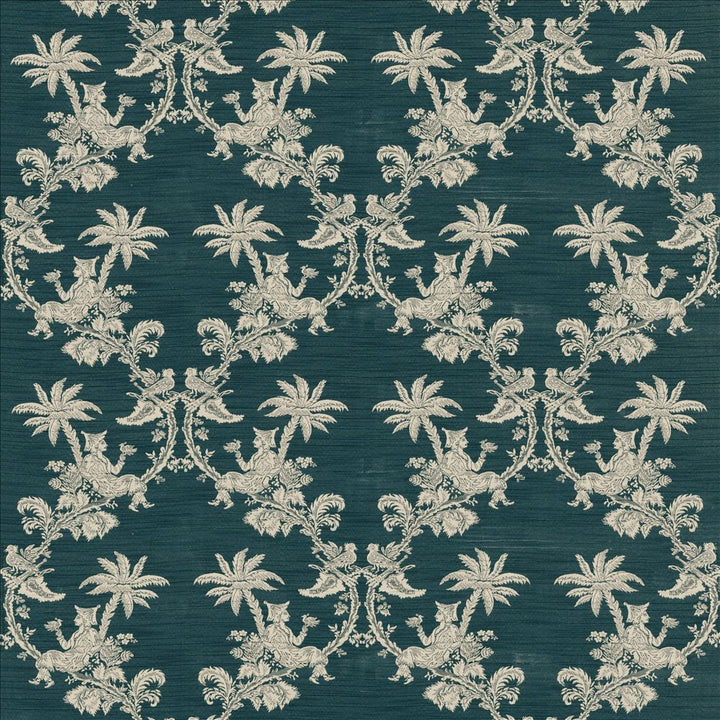 Ming Garden Prussian by Kasmir Designer Fabric 1436 66% Rayon
34% Polyester
 USA 42,000 Wyzenbeek Double Rubs </p><p>Repeat: Horizontal: 27 inches and Vertical: 26 6/8 inches 55 - Swanky Fabrics -