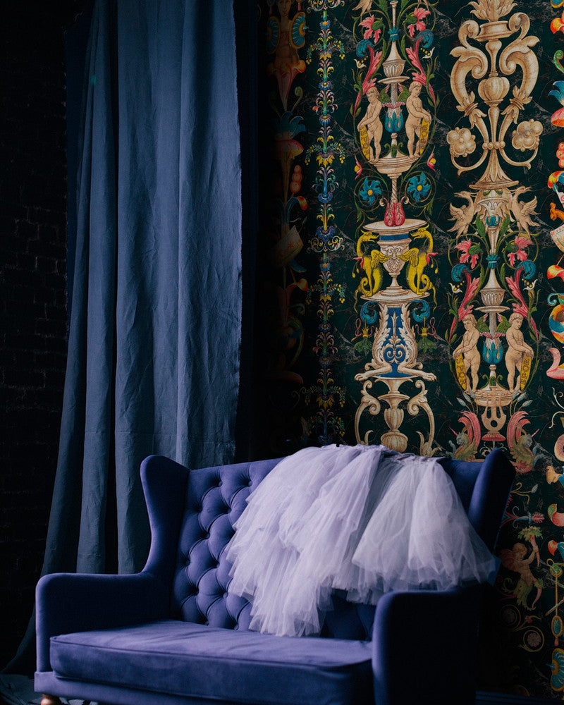 Miniatures Wallpaper by Mind the Gap Designer Wallpaper THE WALLPAPER COLLECTABLES Textured Matte Made in Europe Paste the wall 3 rolls x 20.5 x 3.25 yards - Swanky Fabrics -