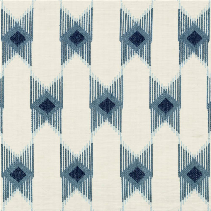 Minnetonka Blue by Kasmir Designer Fabric 1463 80% Cotton
20% Rayon
 INDIA 50,000 Wyzenbeek Double Rubs </p><p>Repeat: Horizontal: 6 5/8 inches and Vertical: 15 2/8 inches 52 - Swanky Fabrics -