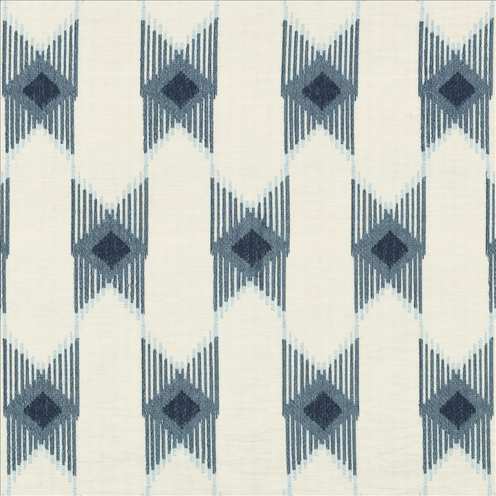 Minnetonka Blue by Kasmir Designer Fabric 1463 80% Cotton
20% Rayon
 INDIA </p><p>Repeat: Horizontal: 6 5/8 inches and Vertical: 15 2/8 inches 54 - Swanky Fabrics -