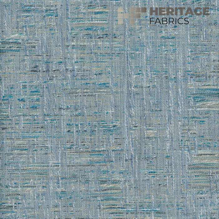 Montecito Sky by Heritage Designer Fabric - 79% Poly + 21% Viscose Rayon India 51,000 Horizontal: 6.85" and Vertical: 12.25" 54" - Swanky Fabrics -