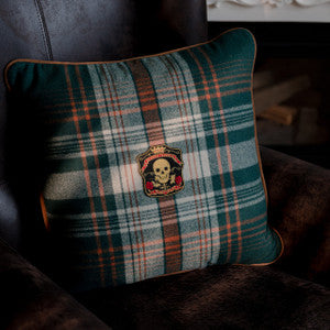 Mind The Gap Pillows MONTEREY PLAID Green Wool Cushion (LC40154)
