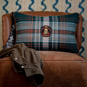 Mind The Gap Pillows MONTEREY PLAID Green Wool Cushion (LC40155)