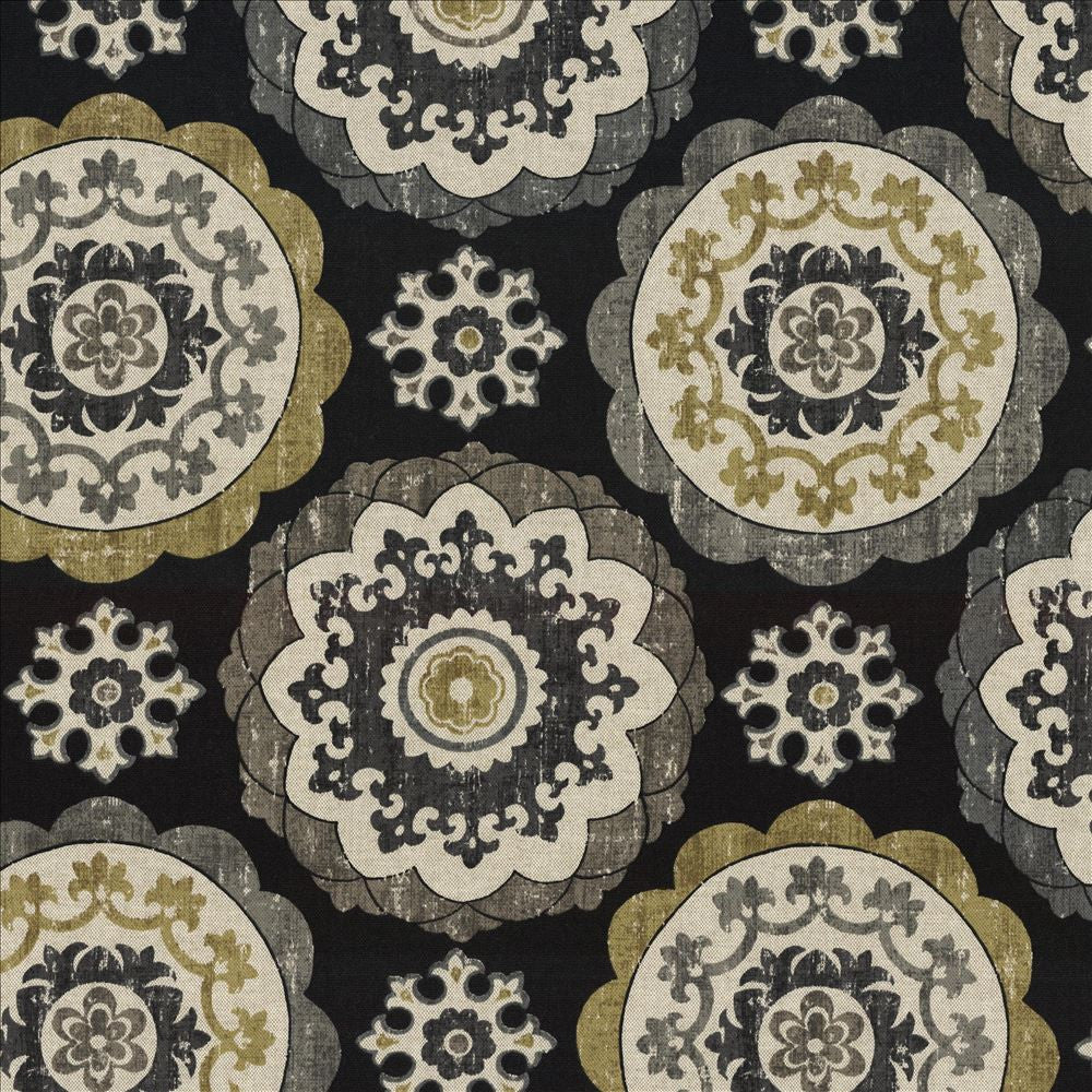 Montezuma Ebony by Kasmir Designer Fabric See sample 89% Cotton
11% Rayon
 TURKEY 30,000 Wyzenbeek Double Rubs </p><p>Repeat: Horizontal: 27 inches and Vertical: 27 inches 54 - Swanky Fabrics -