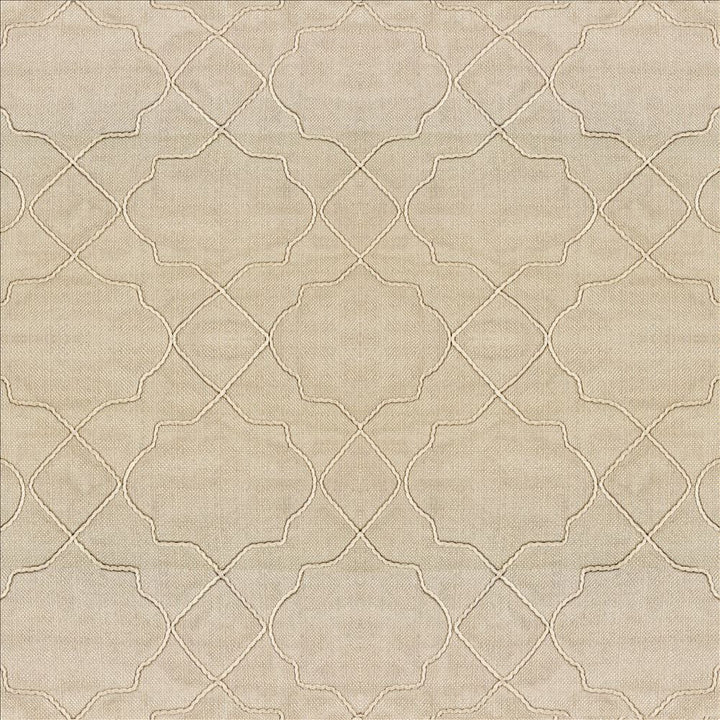 Moroccan Trellis Natural by Kasmir Designer Fabric 5111 100% Polyester
 CHINA </p><p>Repeat: Horizontal: 7 4/8 inches and Vertical: 8 inches 57 - 59 - Swanky Fabrics -