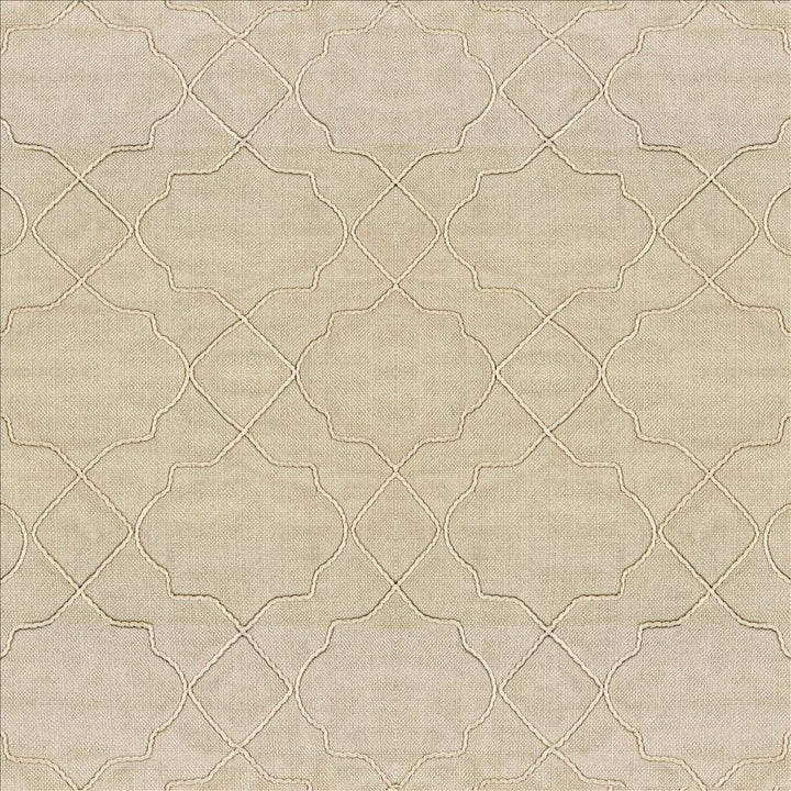 Moroccan Trellis Natural by Kasmir Designer Fabric 5111 100% Polyester
 CHINA Not Tested </p><p>Repeat: Horizontal: 7 4/8 inches and Vertical: 8 inches 57 - Swanky Fabrics -