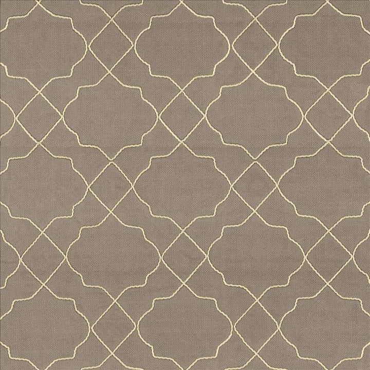 Moroccan Trellis Silver Cloud by Kasmir Designer Fabric 5111 100% Polyester
 CHINA Not Tested </p><p>Repeat: Horizontal: 7 4/8 inches and Vertical: 8 inches 57 - Swanky Fabrics -
