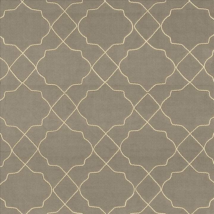 Moroccan Trellis Silver Cloud by Kasmir Designer Fabric 5111 100% Polyester
 CHINA </p><p>Repeat: Horizontal: 7 4/8 inches and Vertical: 8 inches 57 - 59 - Swanky Fabrics -