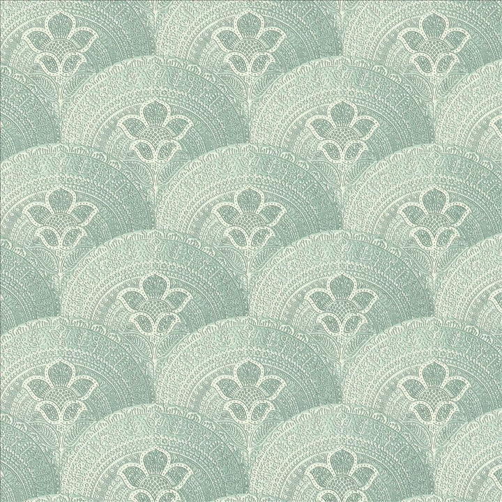 Mosaic Motif Lagoon by Kasmir Designer Fabric 1453 92% Ramie
8% Cotton
 FRANCE </p><p>Repeat: Horizontal: 12 5/8 inches and Vertical: 12 5/8 inches 59 - Swanky Fabrics -