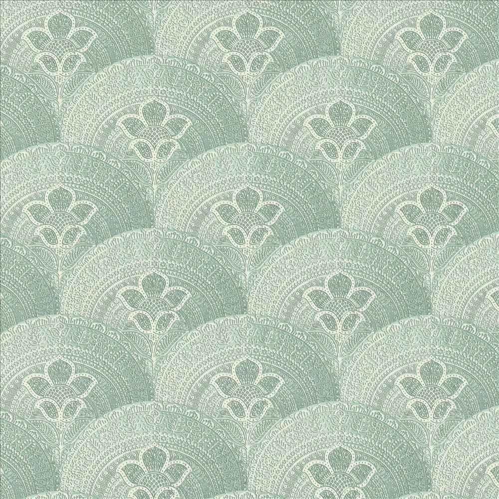 Mosaic Motif Lagoon by Kasmir Designer Fabric 1453 92% Ramie
8% Cotton
 FRANCE 10,000 Martindale Cycles </p><p>Repeat: Horizontal: 12 5/8 inches and Vertical: 12 5/8 inches 59 - Swanky Fabrics -