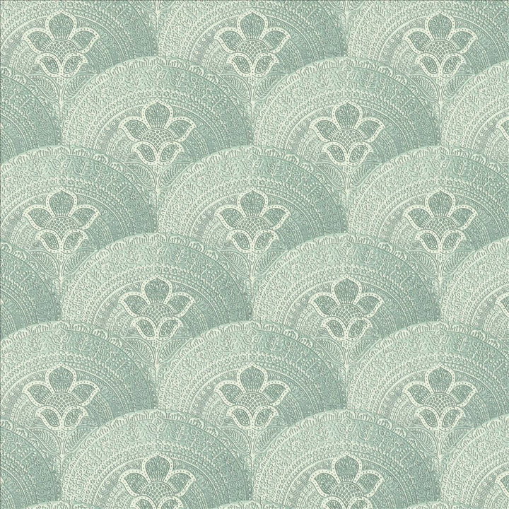 Mosaic Motif Lagoon by Kasmir Designer Fabric 1453 92% Ramie
8% Cotton
 FRANCE 10,000 Martindale Cycles </p><p>Repeat: Horizontal: 12 5/8 inches and Vertical: 12 5/8 inches 59 - Swanky Fabrics -